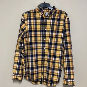 Old Navy Yellow Plaid Button Down Shirt